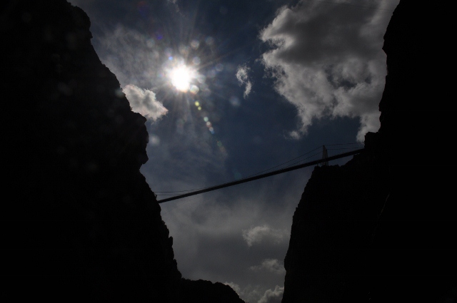 the bridge from the Royal Gorge Train ride